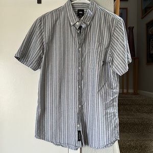 Blue striped button down